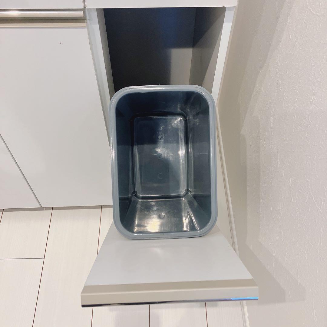 完成品 ニトリ 分別ペール付きキッチンボード ゴミ箱 ペールカウンター ホワイト