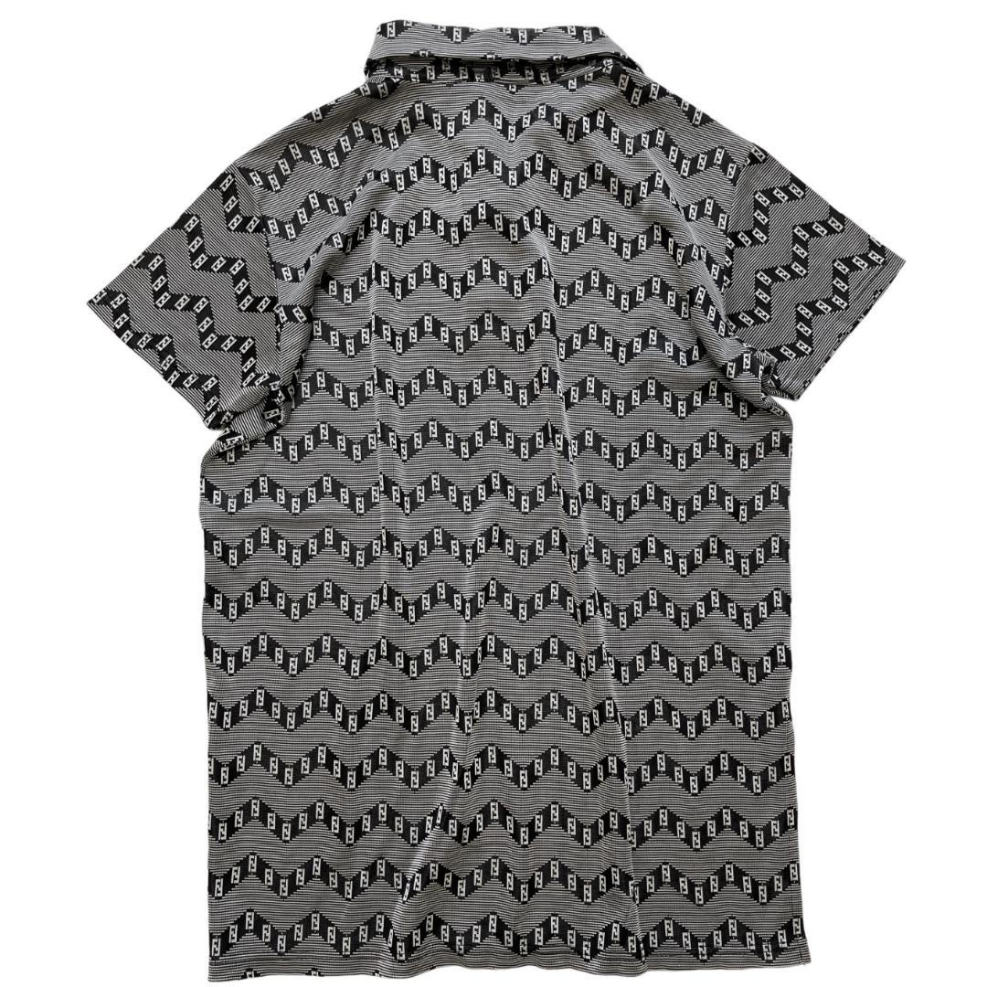 フェンディ 半袖 ポロシャツ 総柄 ヴィンテージ レディース イタリア製 M～L