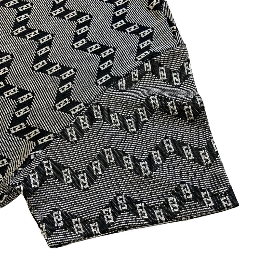 フェンディ 半袖 ポロシャツ 総柄 ヴィンテージ レディース イタリア製 M～L