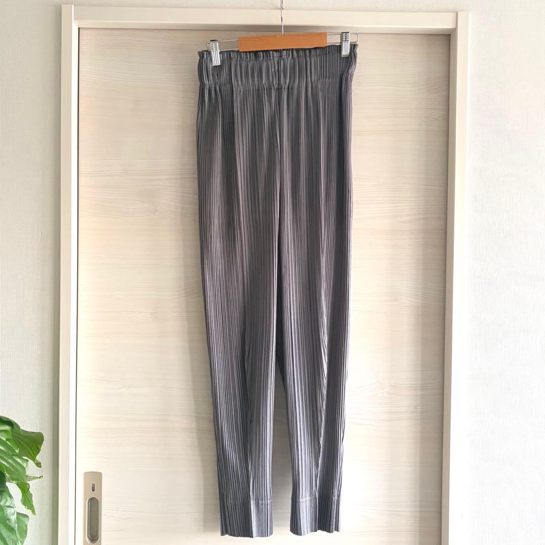 プリーツプリーズ　グレー　パンツ　美品　24/AW SPACE ROCK