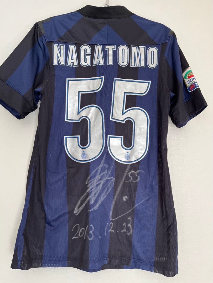 ★レア★【長友佑都 サイン入り】インテルサッカーユニフォーム55番