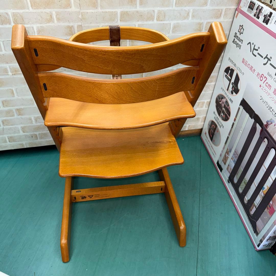 ストッケ　トリップトラップ　旧型　ガード付き　木製　チェア