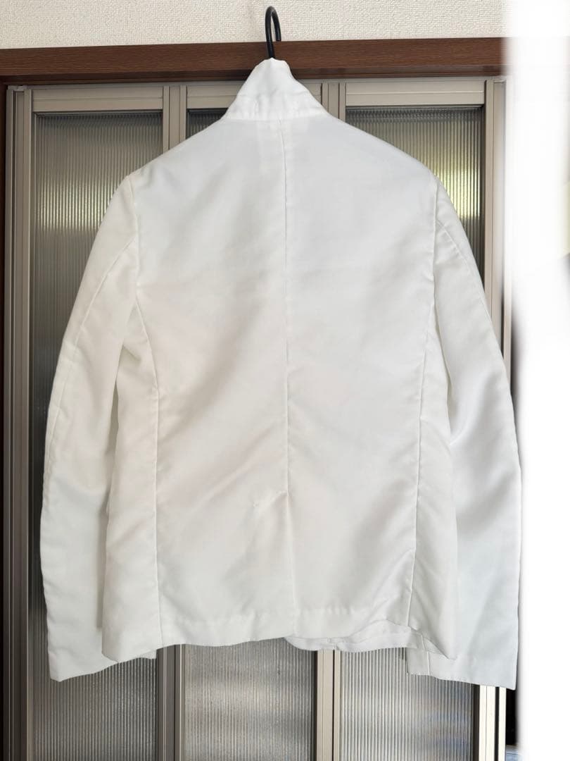 未使用 BLACK COMME des GARÇONS ポリ縮テーラード 白