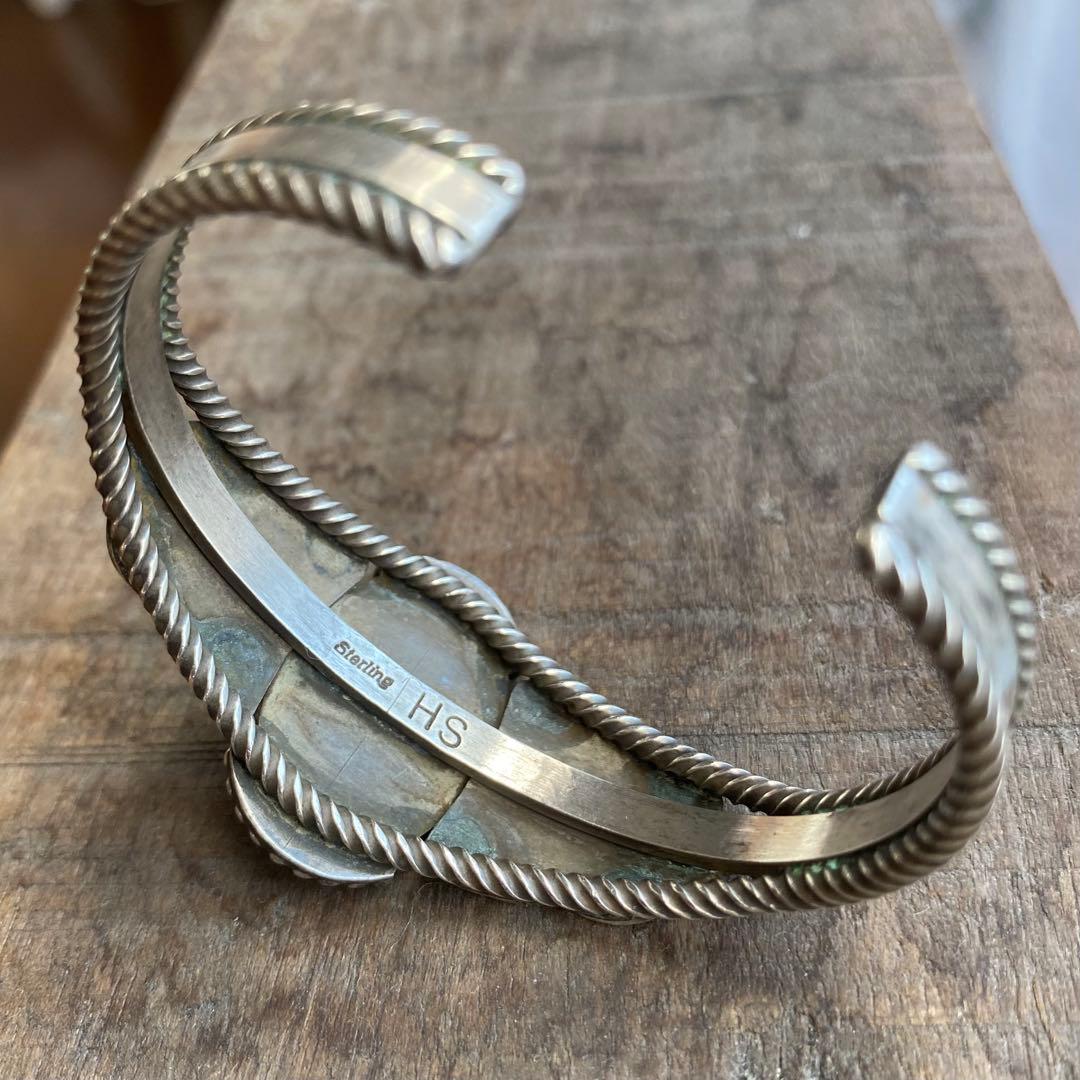 【刻印HS】ハーマンスミス/シルバーバングルSサイズ【ナバホ】