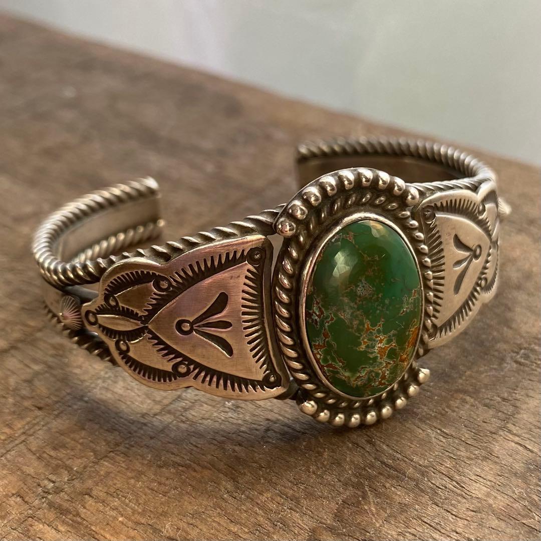 【刻印HS】ハーマンスミス/シルバーバングルSサイズ【ナバホ】