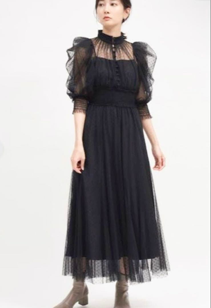 スナイデル　ドットチュールドレス