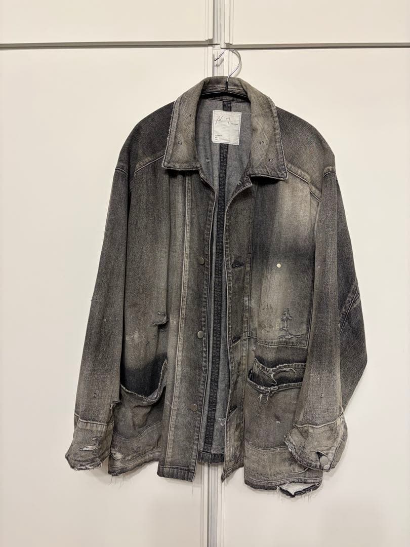 ANCELLM デニムカバーオール　1 ブラック