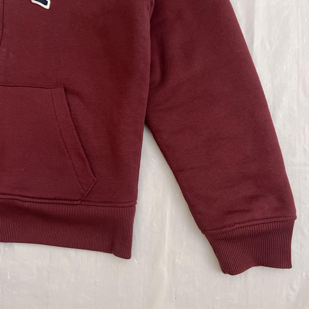 GAP フルジップパーカー　フーディー　裏ボア　ロゴ　ワインレッド　y2k