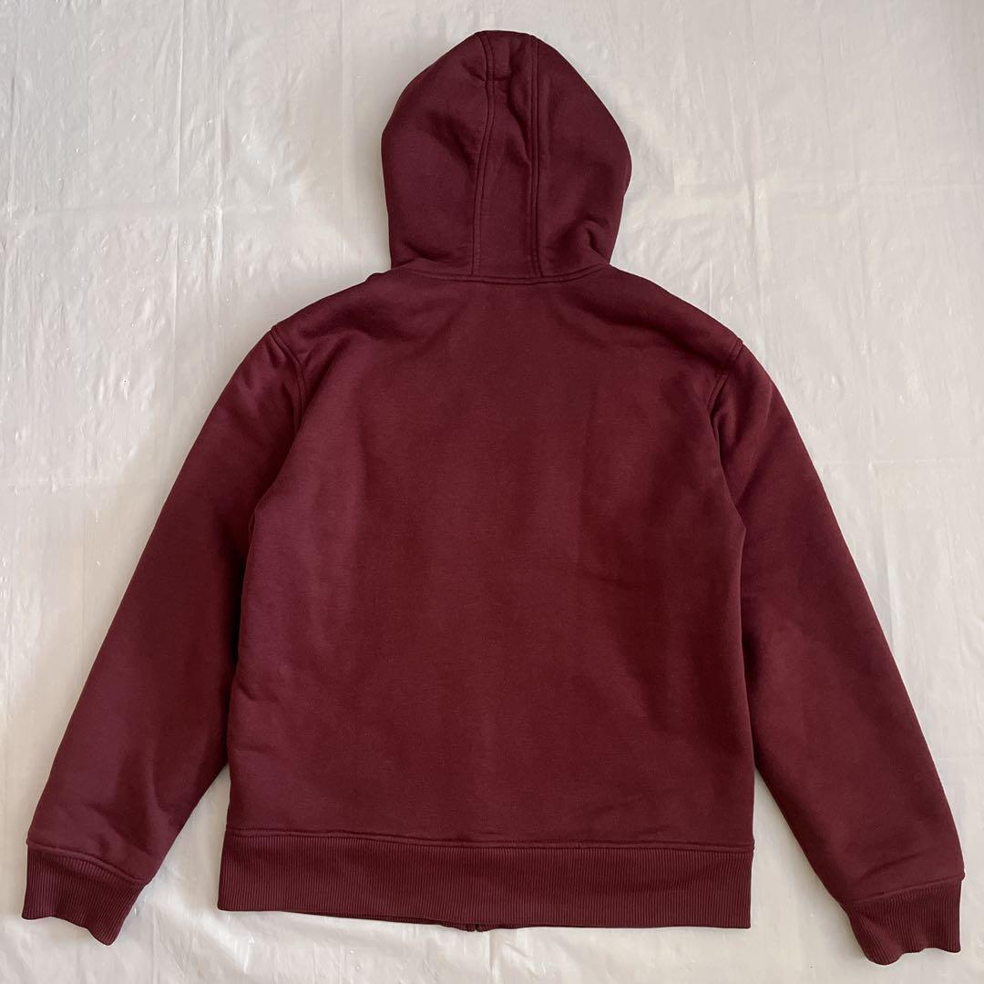 GAP フルジップパーカー　フーディー　裏ボア　ロゴ　ワインレッド　y2k