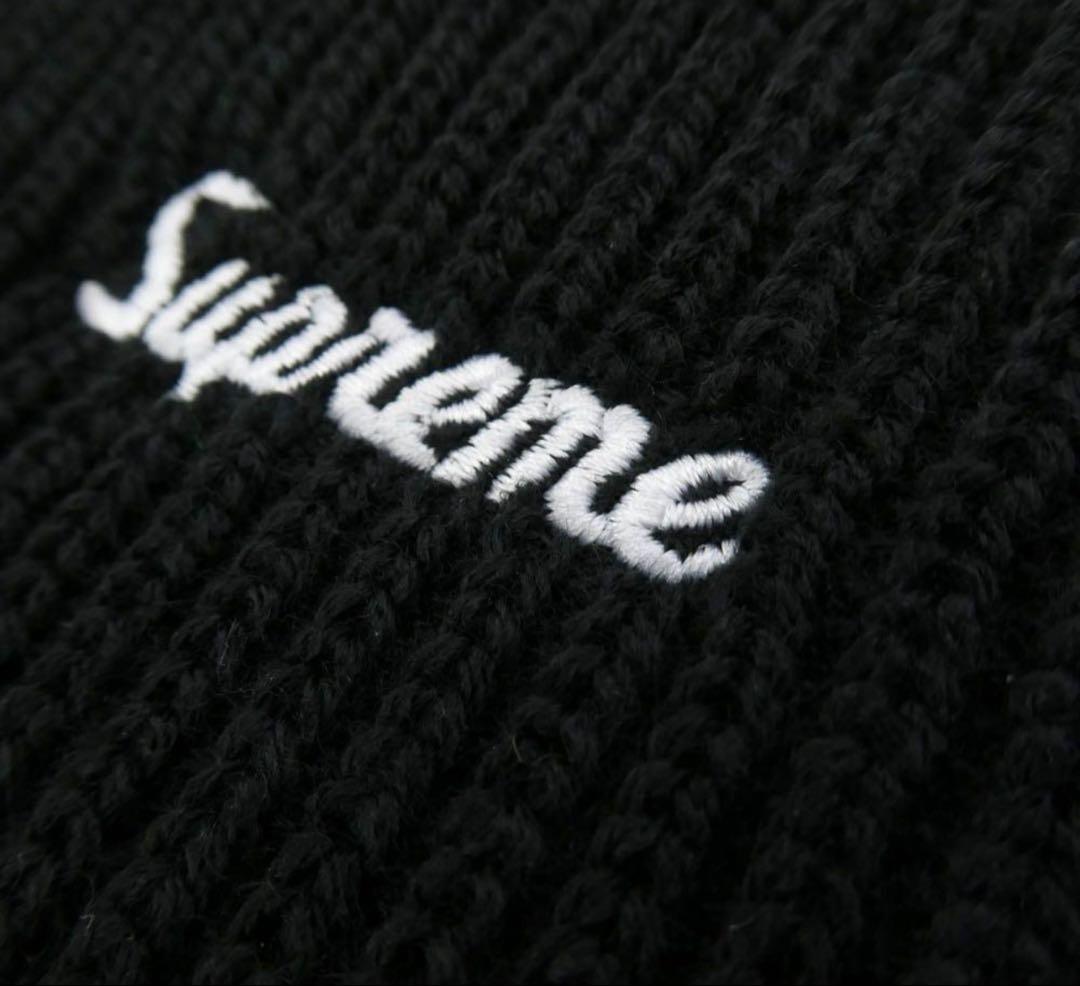 ステッカー付きSupreme LooseGaugeBeanieブラック ニット帽
