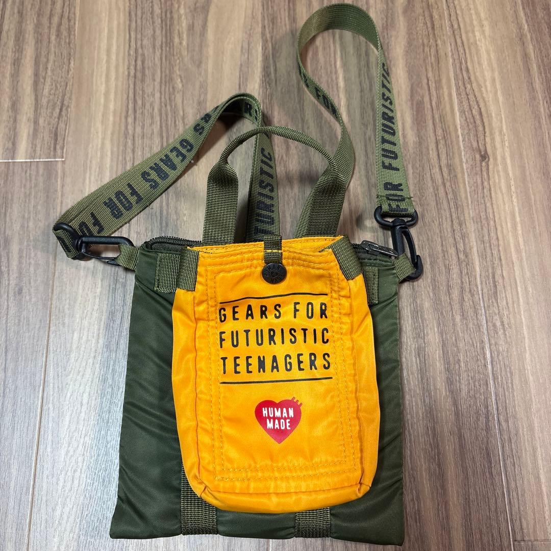 HUMAN MADE ショルダーバッグ オレンジ/カーキ