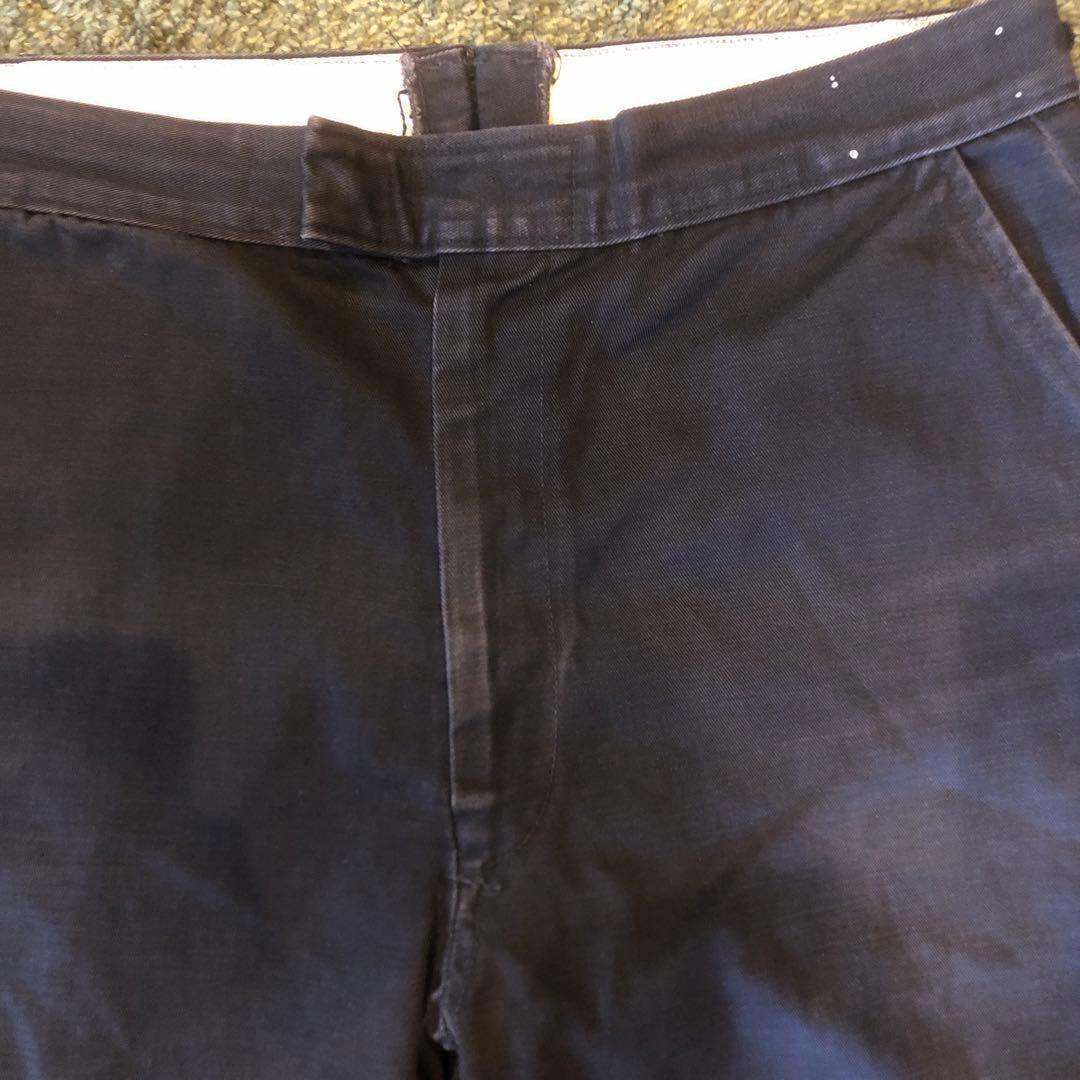 60s マックイーンパンツ フリスコ ブラック コットンチノ スタプレ