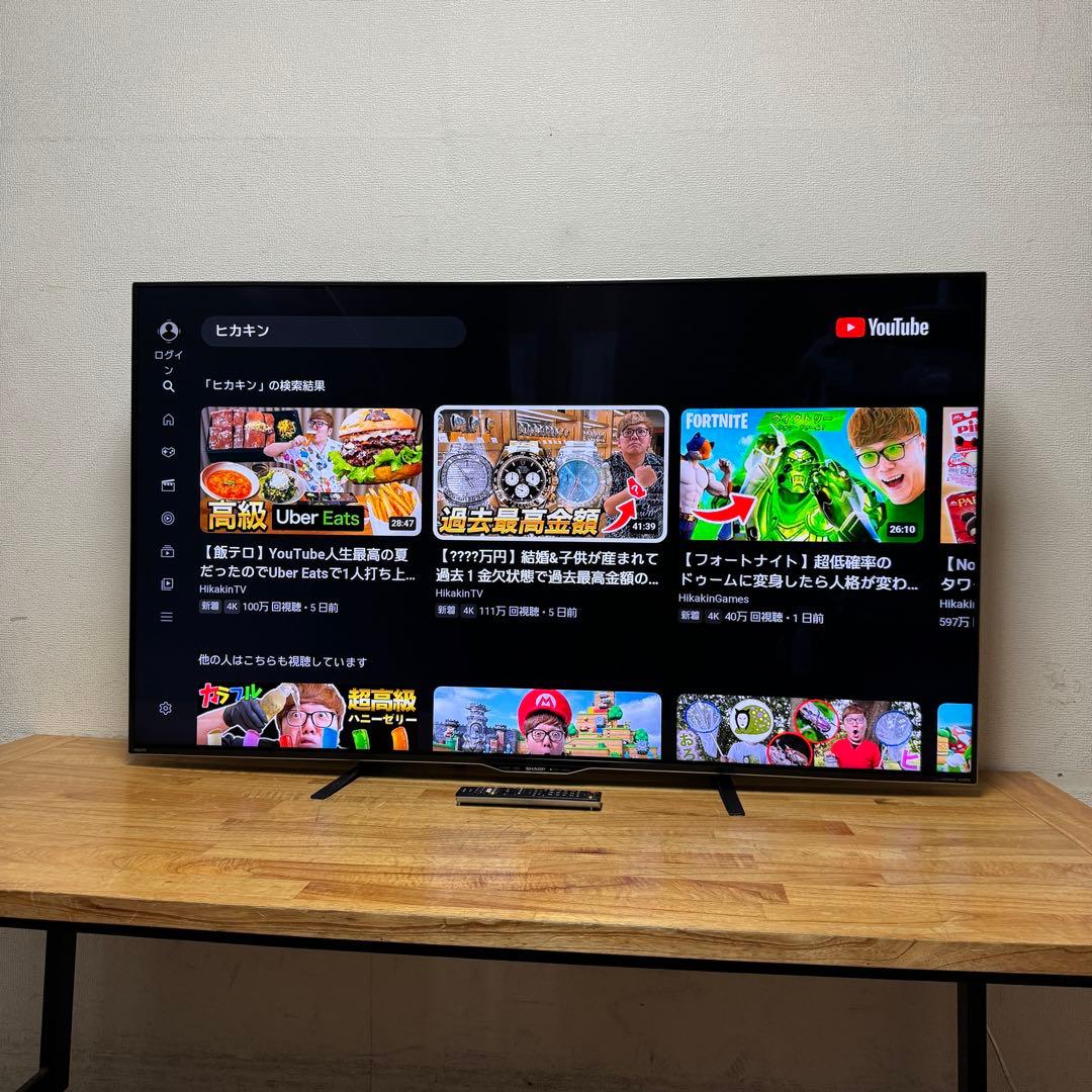シャープ 60V型 4K 液晶テレビ AQUOS LC-60U45 動画アプリ○