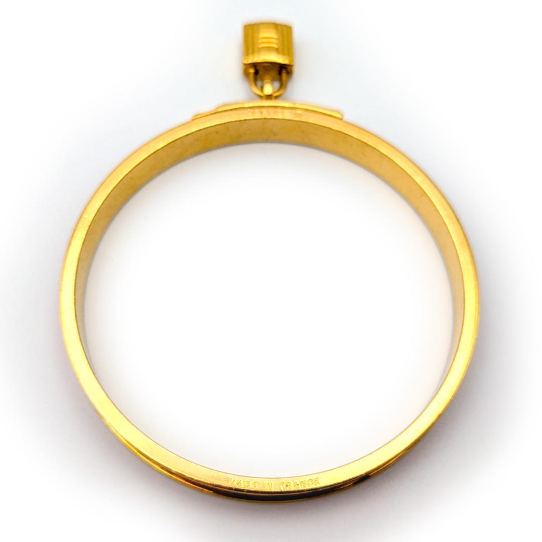 良品【HERMÈS／エルメス】 ケリー バングル カデナ ゴールド ブレスレット