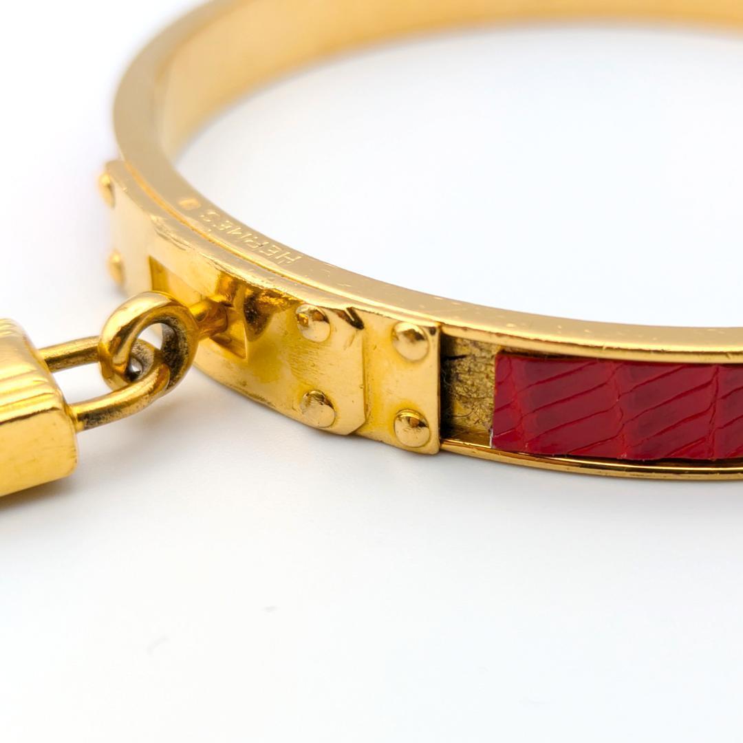 良品【HERMÈS／エルメス】 ケリー バングル カデナ ゴールド ブレスレット