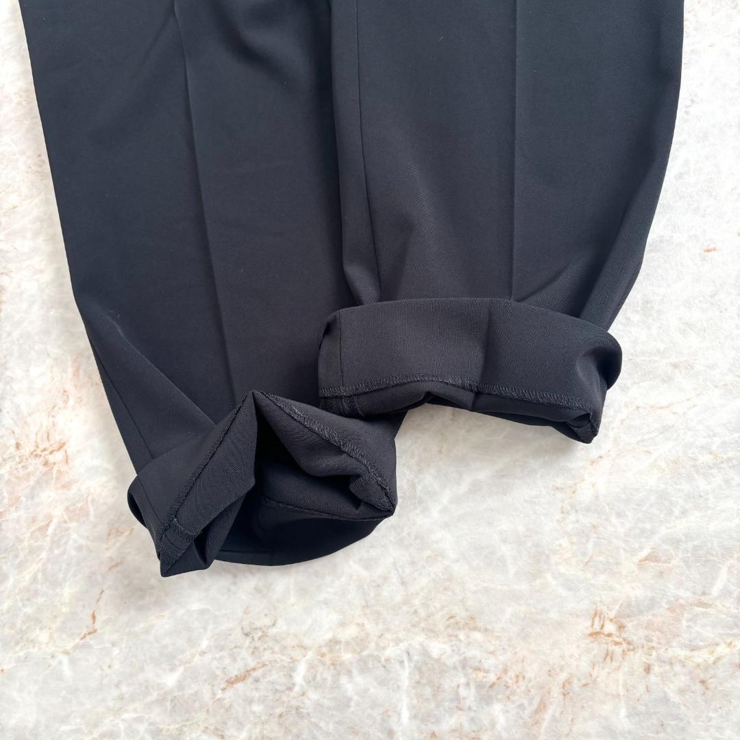 名品✨Heve エブリデイパンツ 38 黒 ウエストロゴ ストレッチ 美品　学校