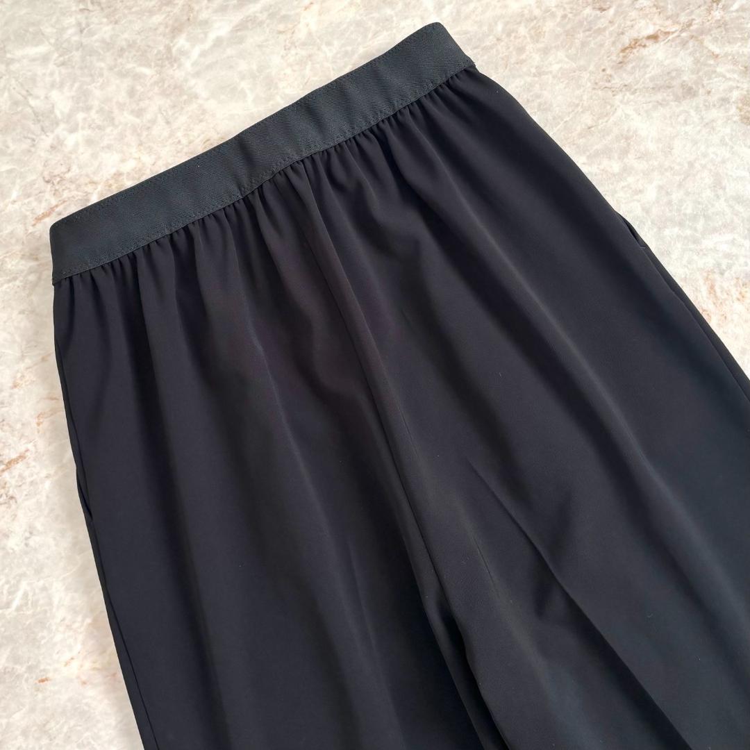 名品✨Heve エブリデイパンツ 38 黒 ウエストロゴ ストレッチ 美品　学校