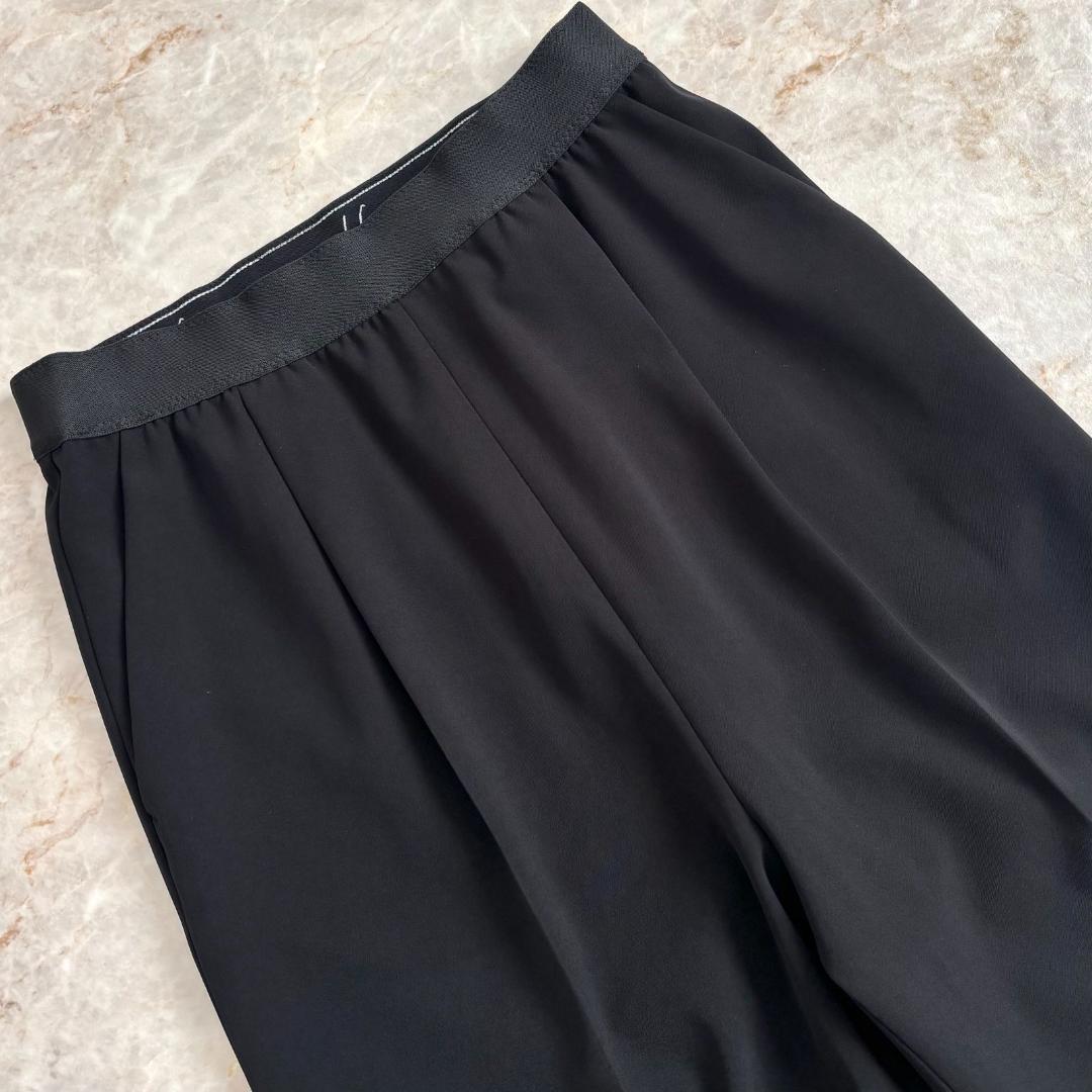 名品✨Heve エブリデイパンツ 38 黒 ウエストロゴ ストレッチ 美品　学校