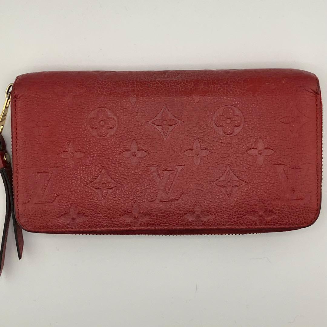 人気✨美品✨ルイヴィトン モノグラム アンプラント ジッピーウォレット 赤