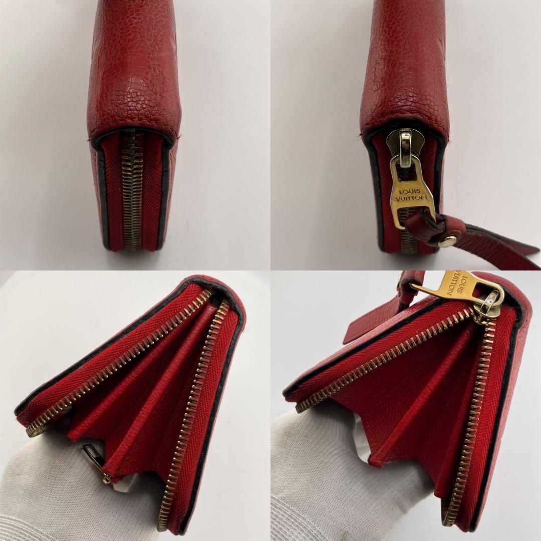 人気✨美品✨ルイヴィトン モノグラム アンプラント ジッピーウォレット 赤