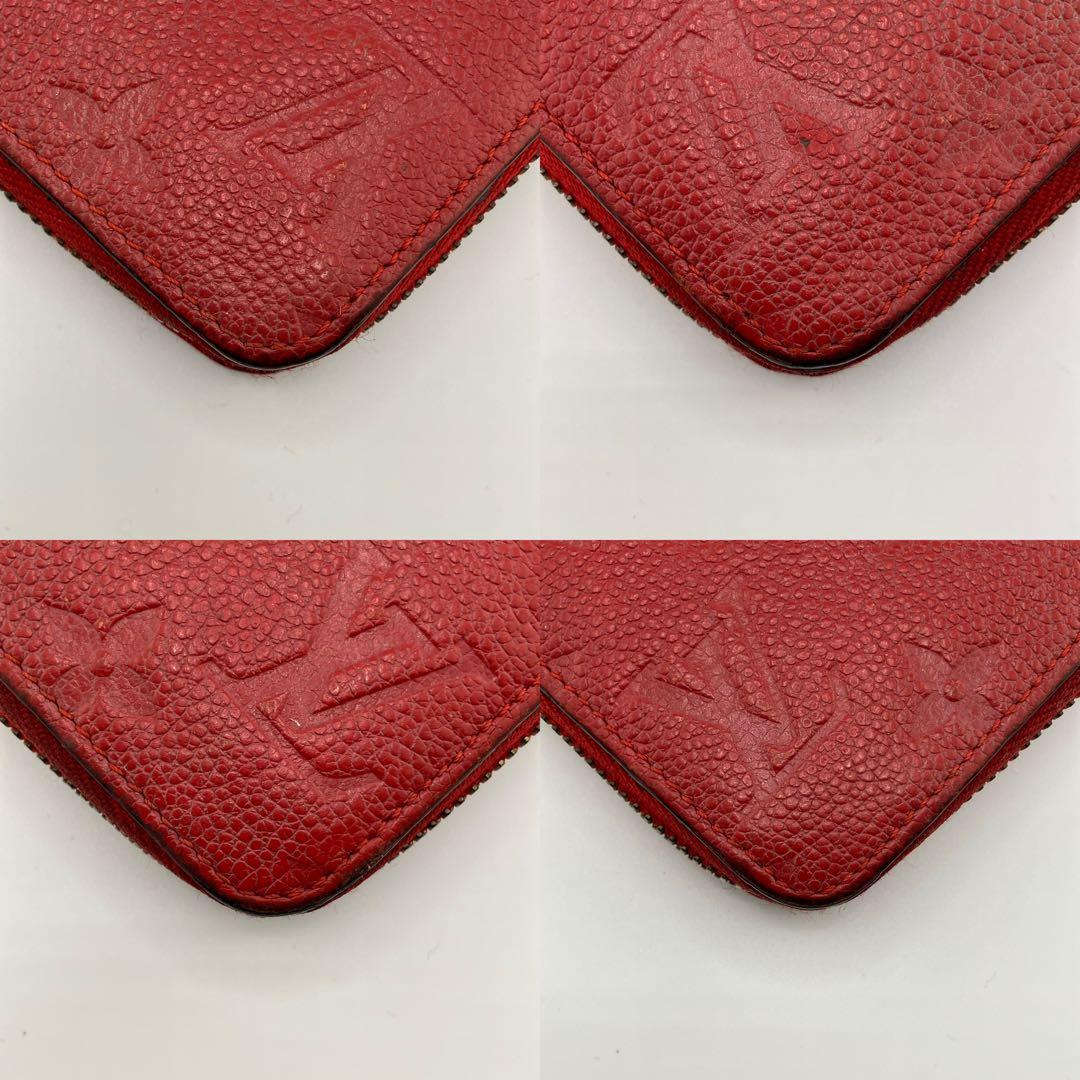 人気✨美品✨ルイヴィトン モノグラム アンプラント ジッピーウォレット 赤