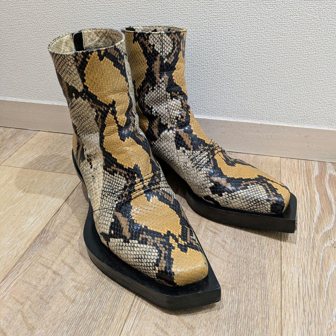 1017 ALYX 9SM パイソン型押し バッグジップ ブーツ size41