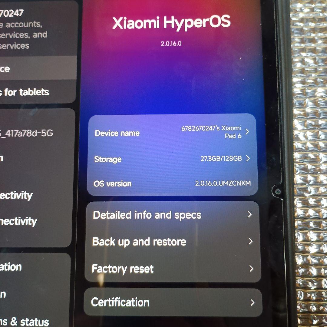 Xiaomi pad6 128gb 8gb global アンドロイド