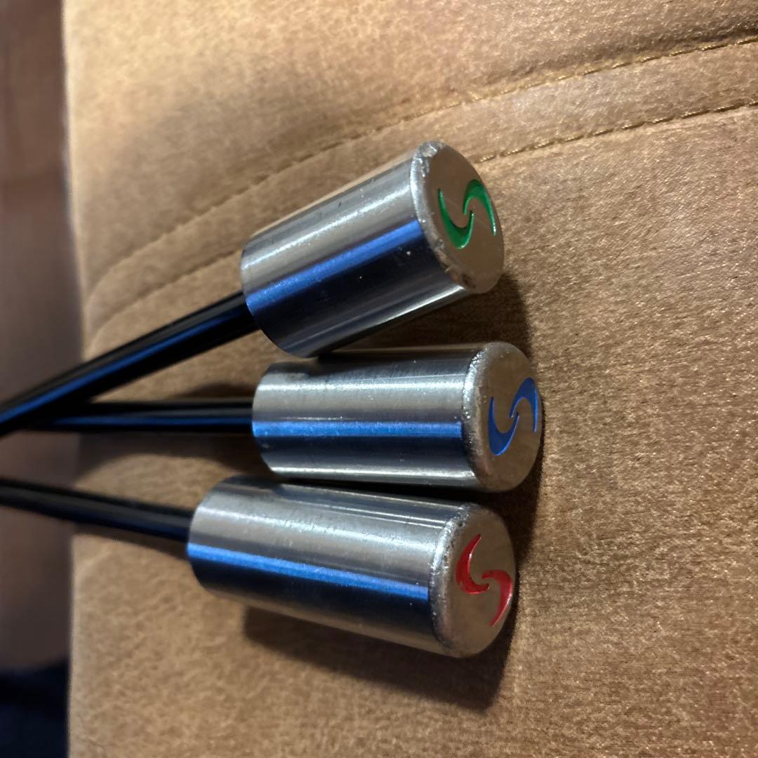 スーパースピード　飛距離アップ　ゴルフ用グリップ付き練習器具 3本セット