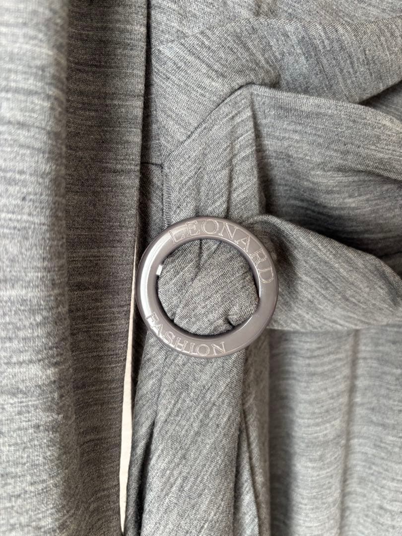 LEONARD ストレッチワンピース/グレー 38