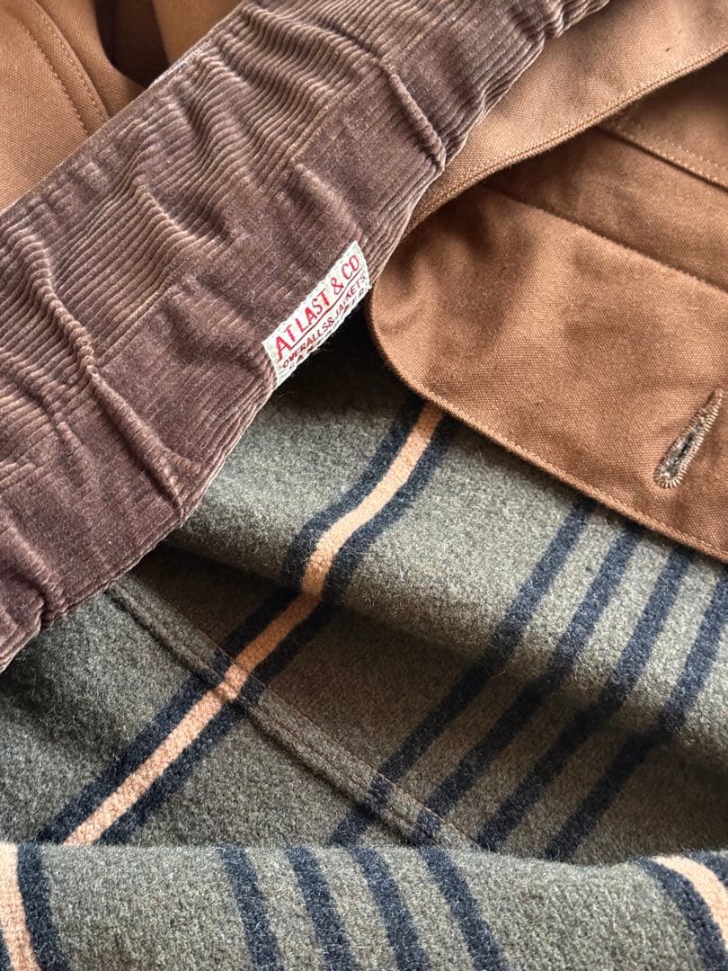 At Last ブラウンダック　カバーオール　ライナー付き