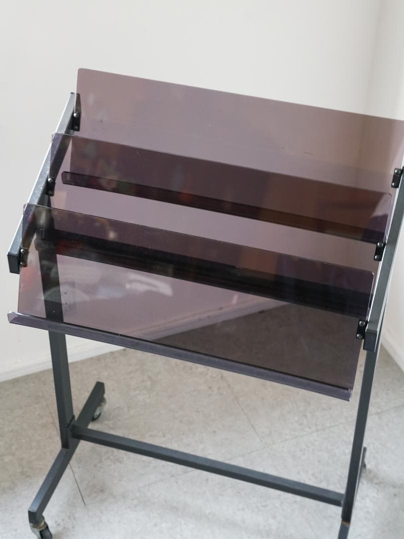 70-80's KOKUYO アクリル マガジンラック スタンド レトロモダン