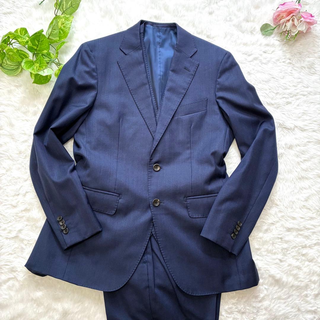 ONLY　スーツ　3ピース　カノニコ　高級生地　ネイビー　セットアップ