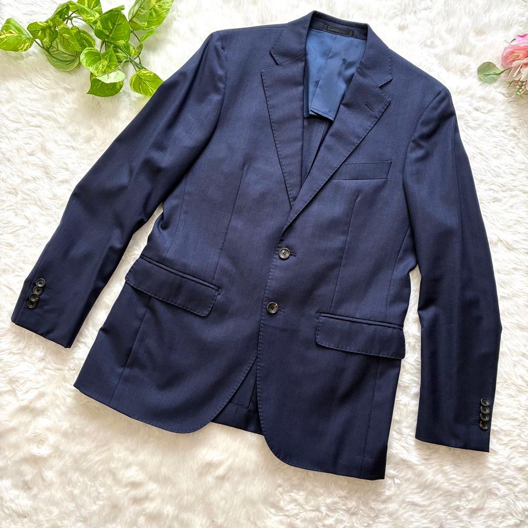 ONLY　スーツ　3ピース　カノニコ　高級生地　ネイビー　セットアップ