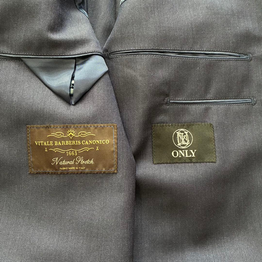 ONLY　スーツ　3ピース　カノニコ　高級生地　ネイビー　セットアップ