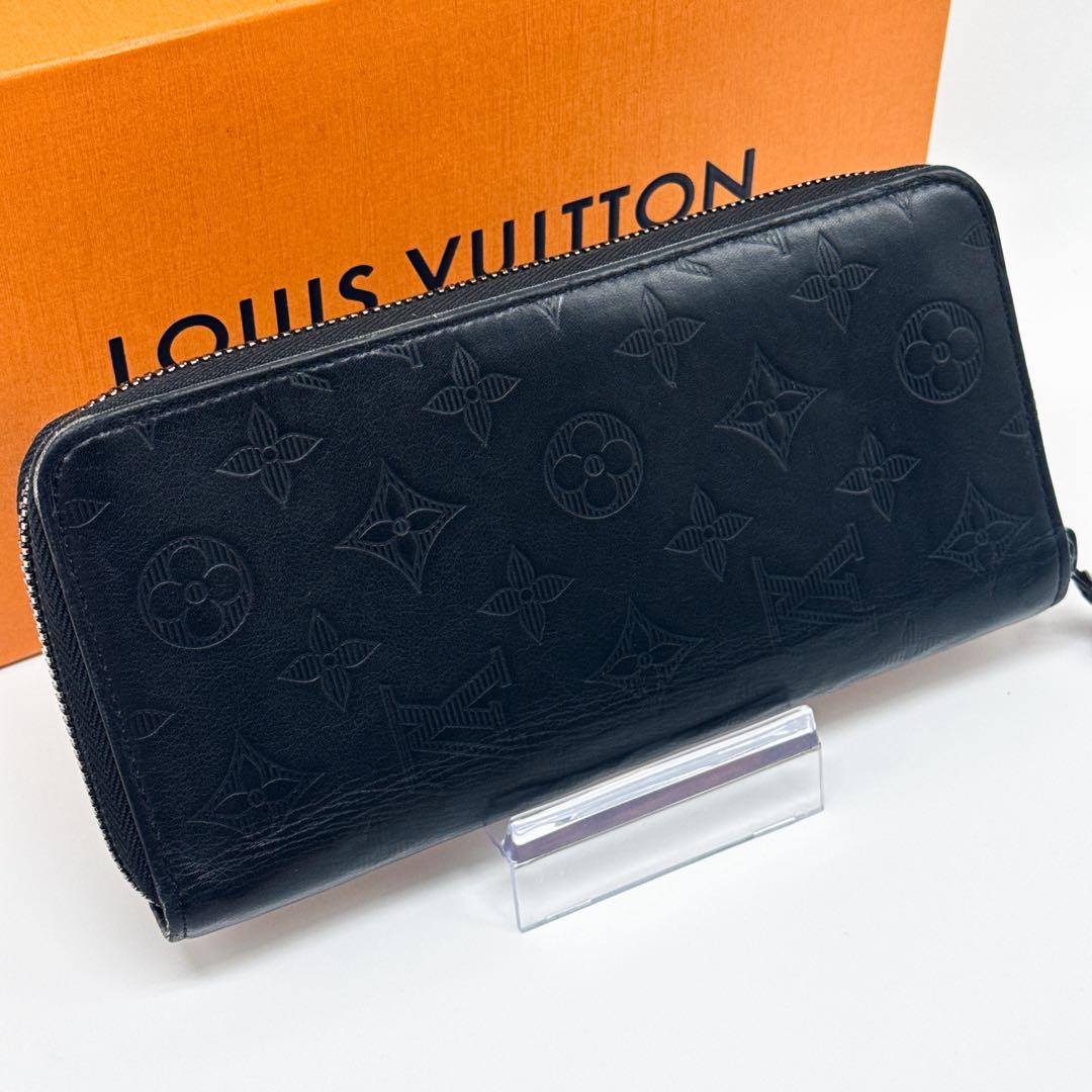 ルイヴィトン モノグラム エクリプス ヴェルティカル 財布 ブラック ジッピー