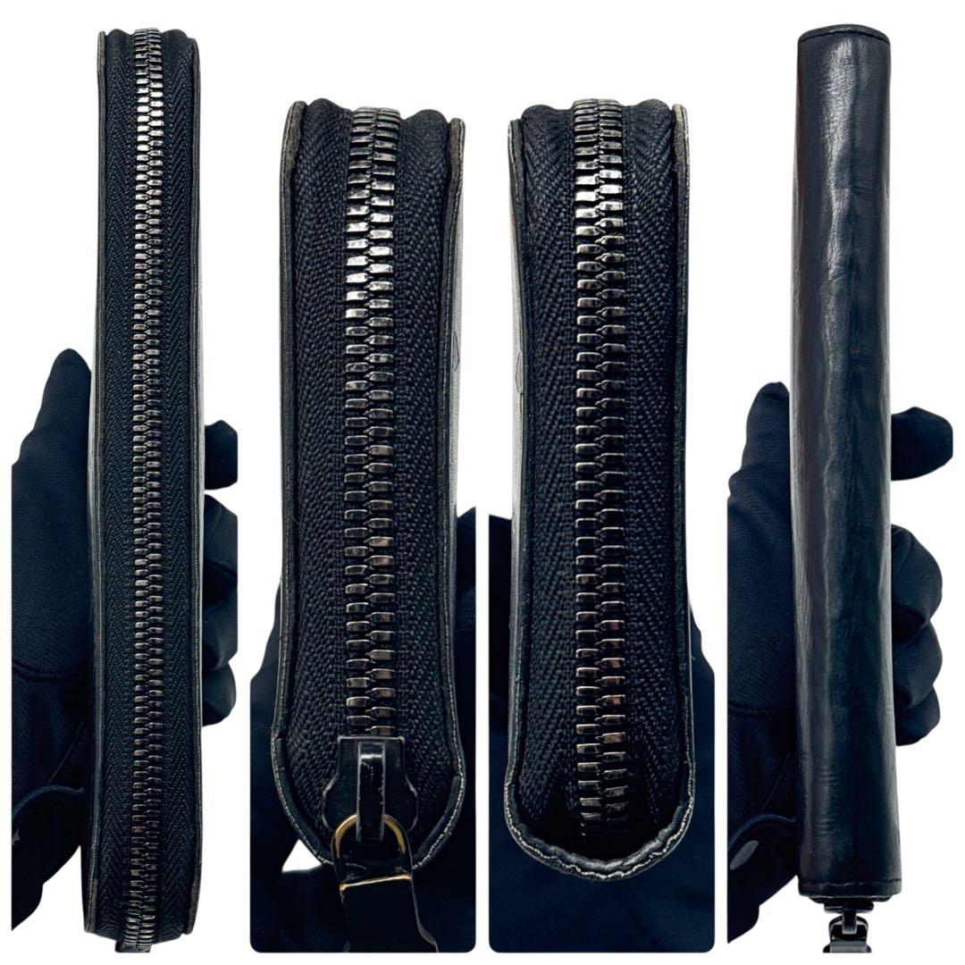 ルイヴィトン モノグラム エクリプス ヴェルティカル 財布 ブラック ジッピー