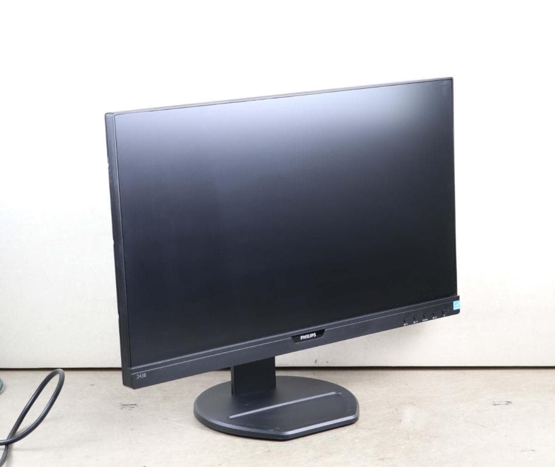 超狭額　PHILIPS　23.8型　フルHD　Type-C　スピーカー　IPS