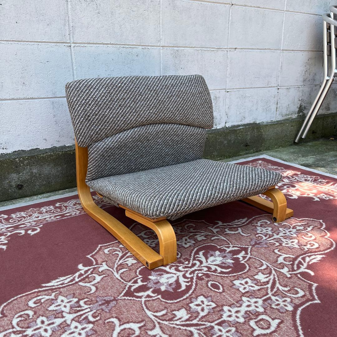 木製家具◾️ 新日本木工 楽座椅子 プライウッド木製フレーム ローチェア