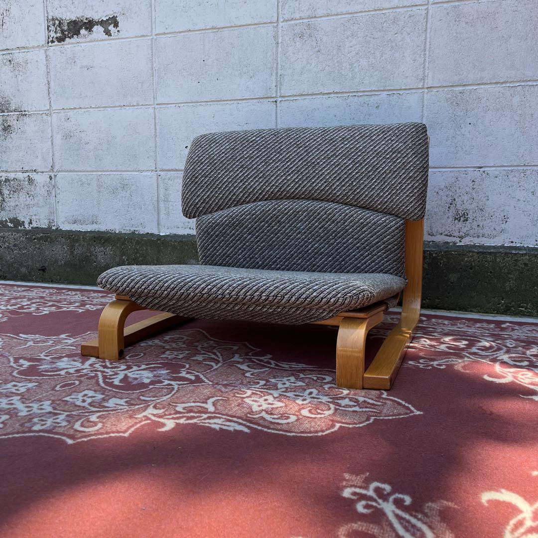 木製家具◾️ 新日本木工 楽座椅子 プライウッド木製フレーム ローチェア