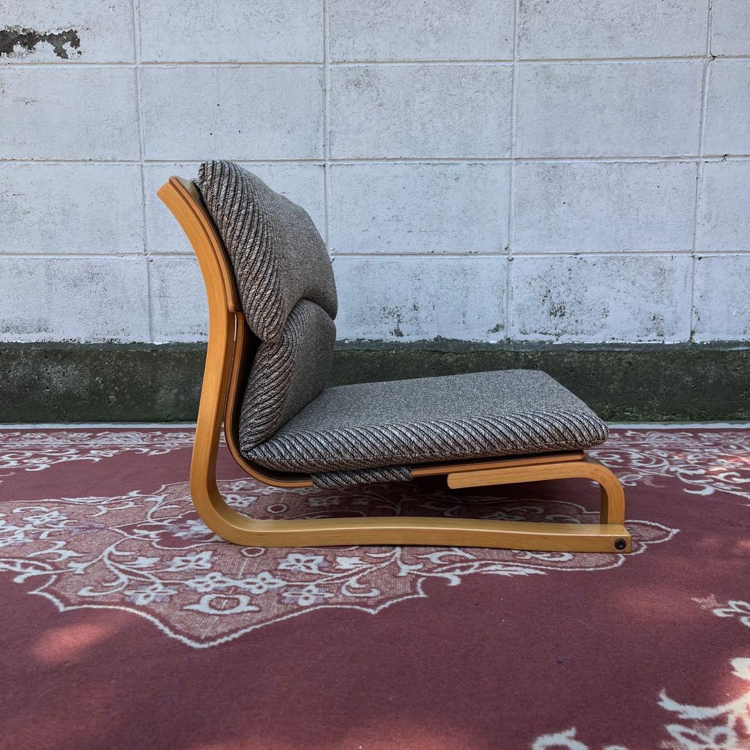 木製家具◾️ 新日本木工 楽座椅子 プライウッド木製フレーム ローチェア