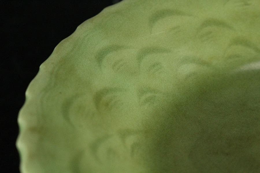 中国美術 青磁 吉字 皿(K-A722)