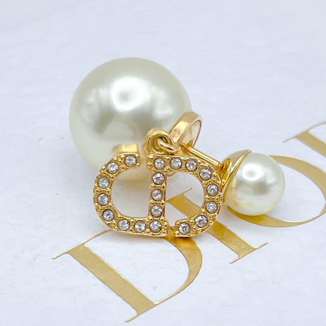 Christian Dior トライバル　ピアス　CD ストーン　ゴールド　片耳