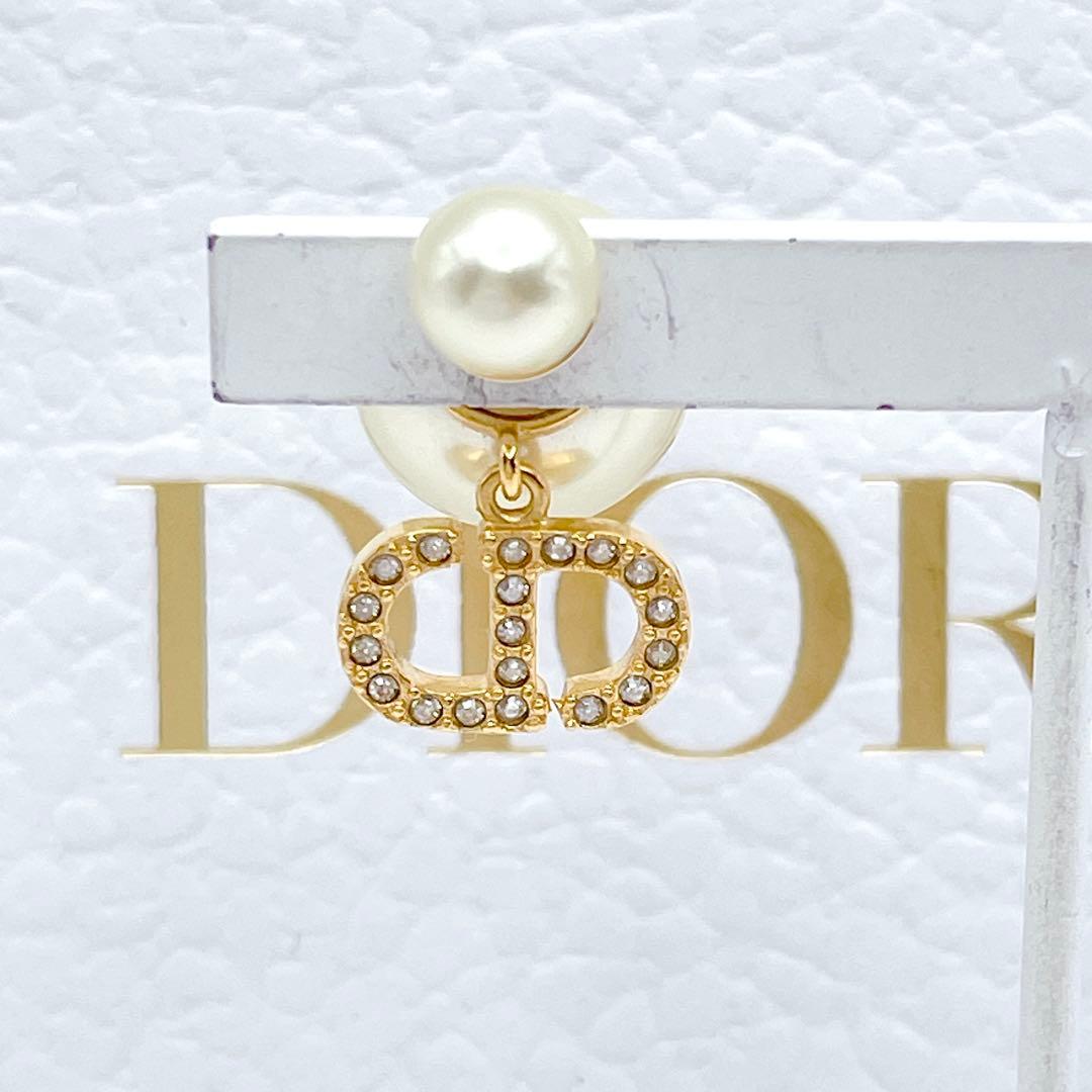 Christian Dior トライバル　ピアス　CD ストーン　ゴールド　片耳