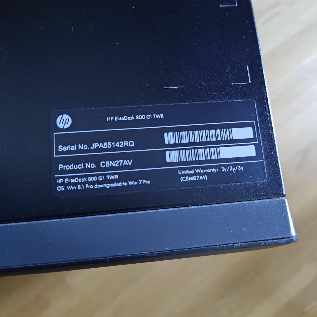 HP EliteDesk 800 G1 TWR デスクトップPC