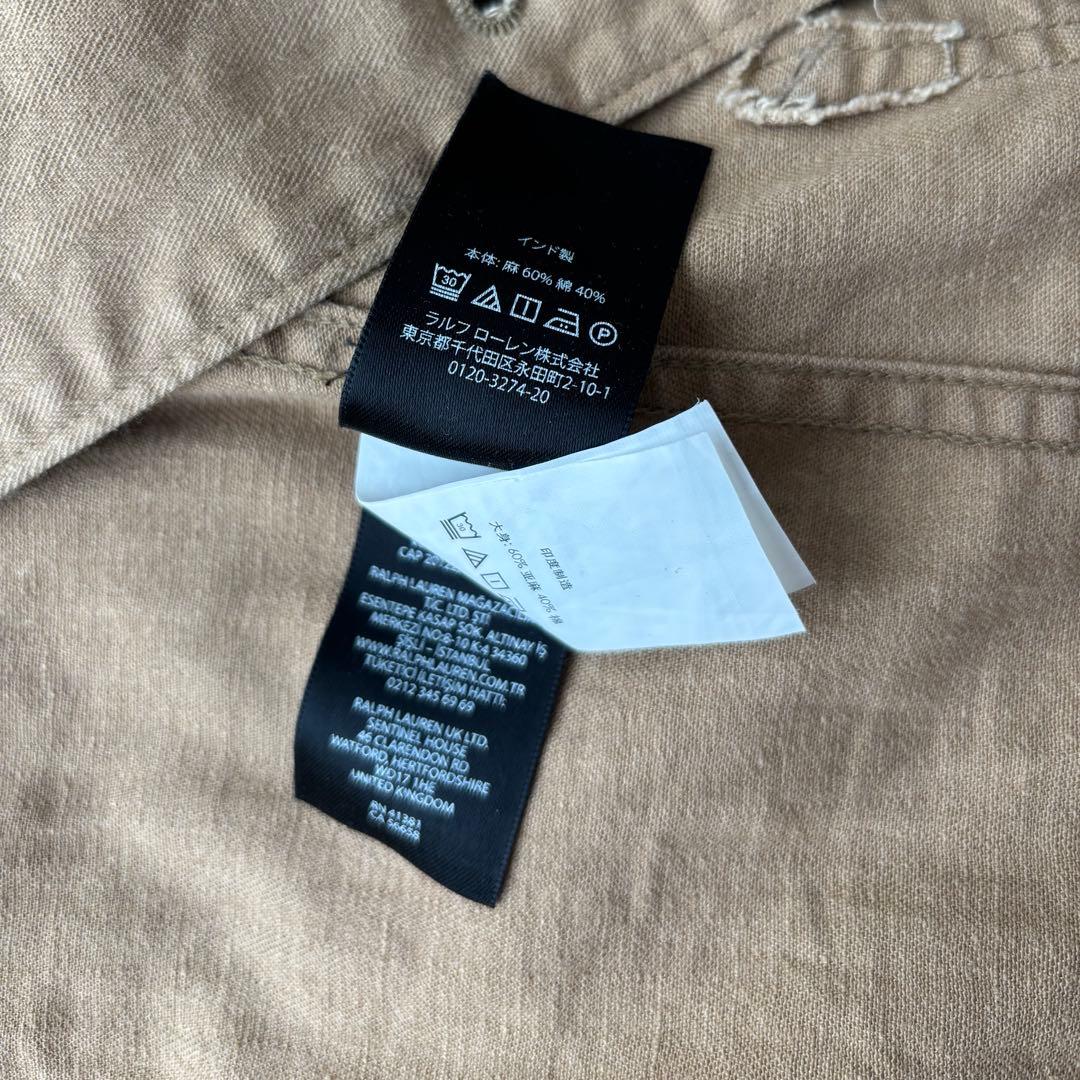 RRLダブルアールエル カバーオール ヘリンボーン HBT ベージュ XS