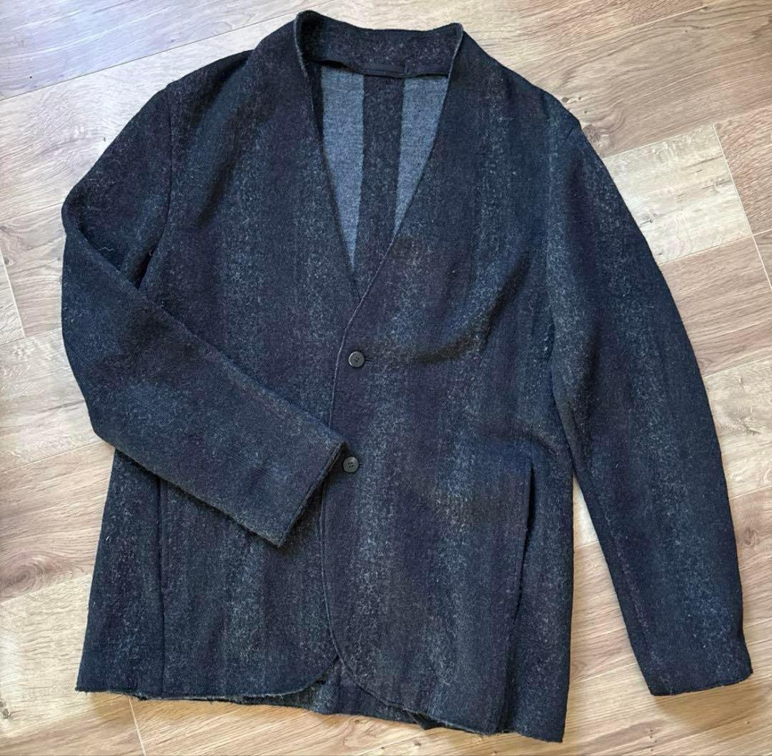 ISSEY MIYAKE MEN ノーカラージャケット ダークグレー 19AW