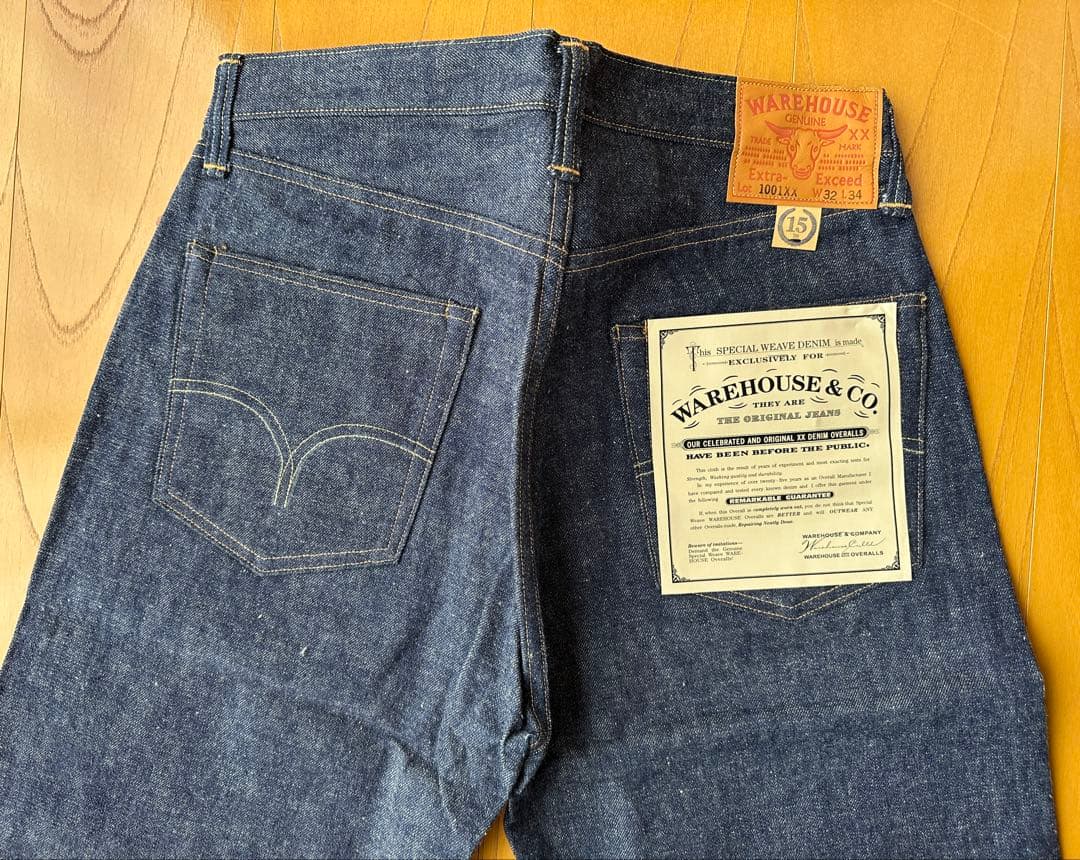 ウエアハウス 15周年記念モデル 1001XX W32 デッドストック