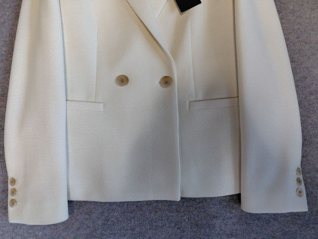 新品ポールスチュアートテクウェーブクロスWテーラードジャケット　6白88000円
