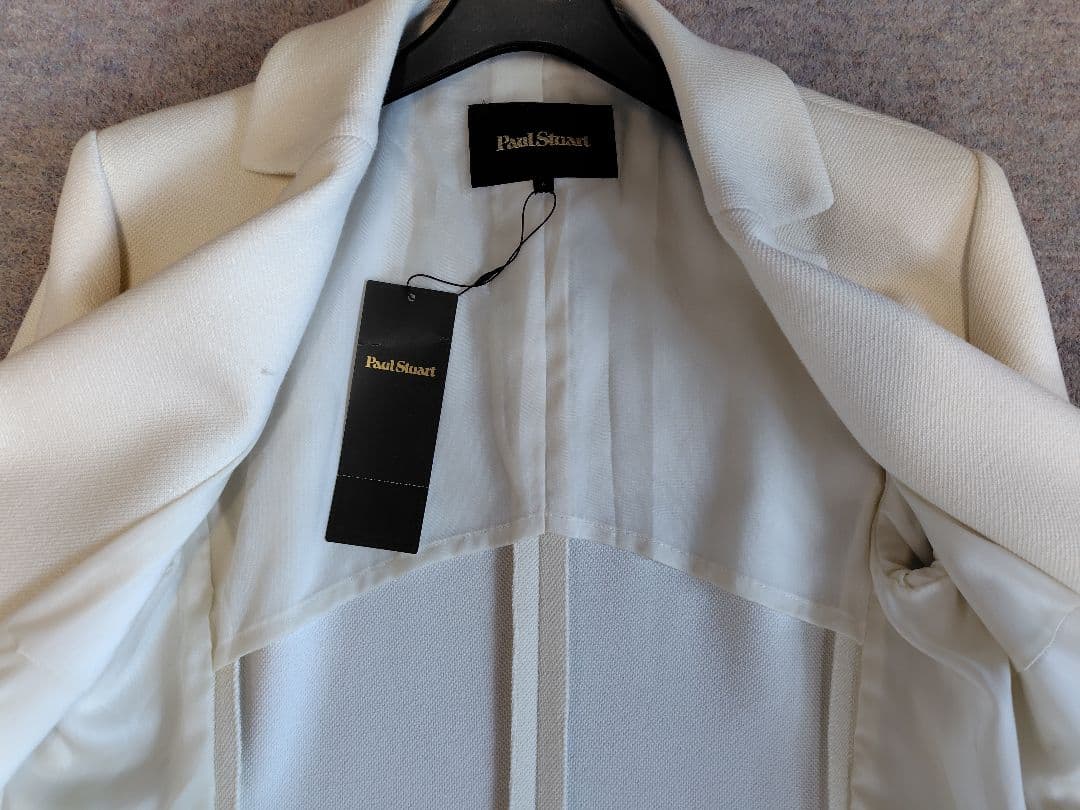 新品ポールスチュアートテクウェーブクロスWテーラードジャケット　6白88000円