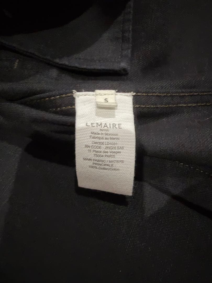 ジャケット・アウター LEMAIRE BOXY JACKET BLACK